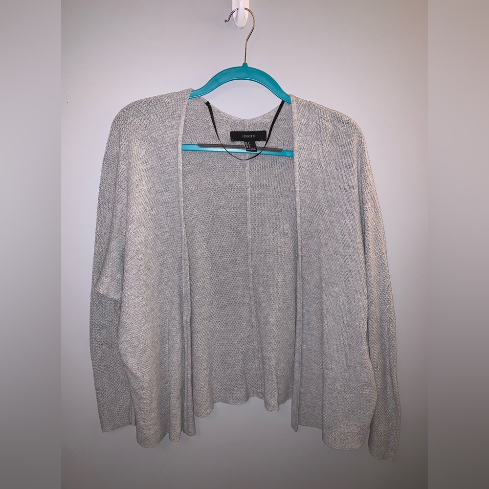 Gray Knit Forever 21 Long-Sleeve Sweater